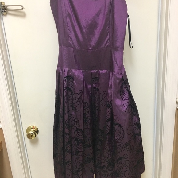 Dress Purple formal  prom black Jessica Howard - Picture 5 of 8
